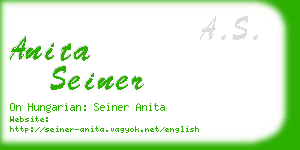 anita seiner business card
